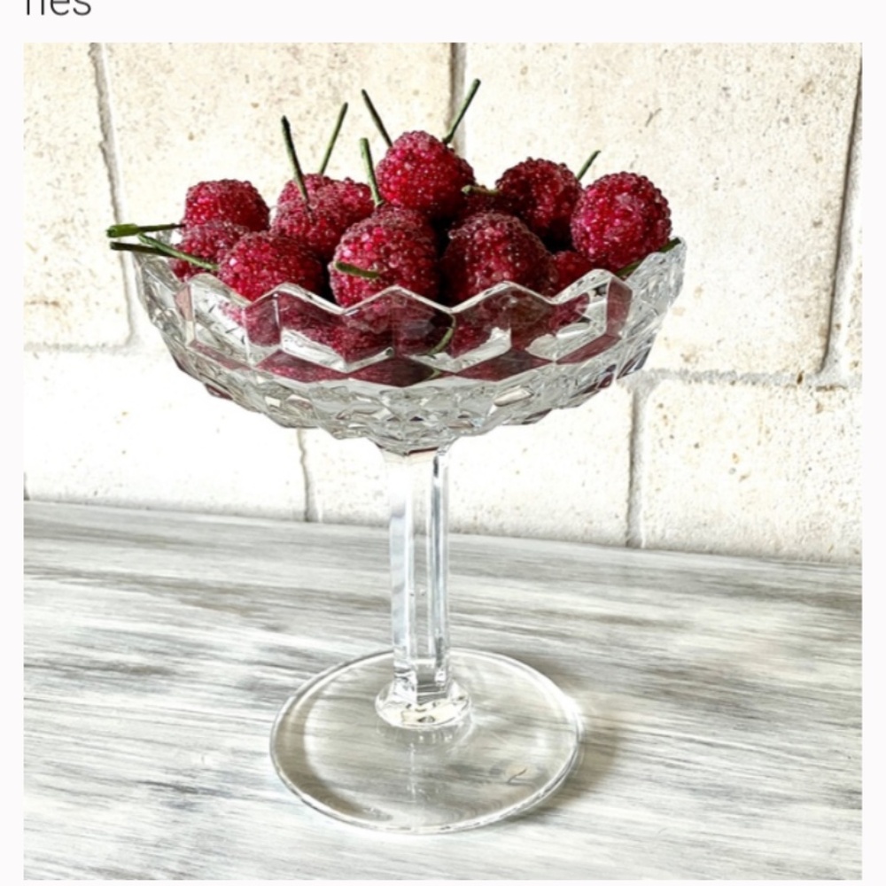 Frosted Sugar-Coated Decorative Faux Cherries